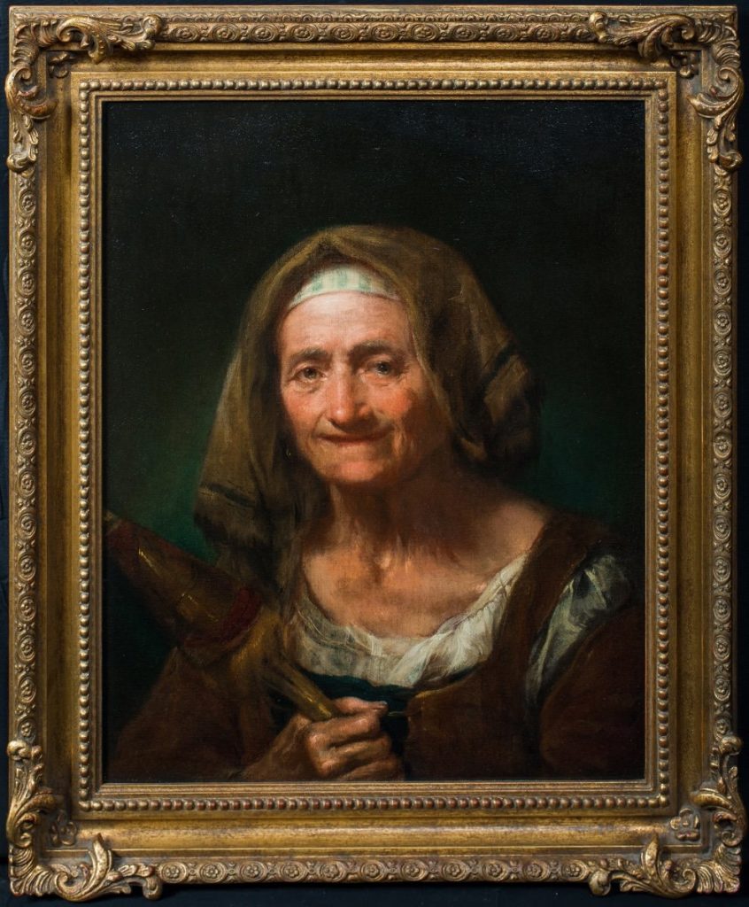 Portrait d’Une Femme âgée, XVIIIe Siècle, Par Giuseppe Nogari (1699-1763)